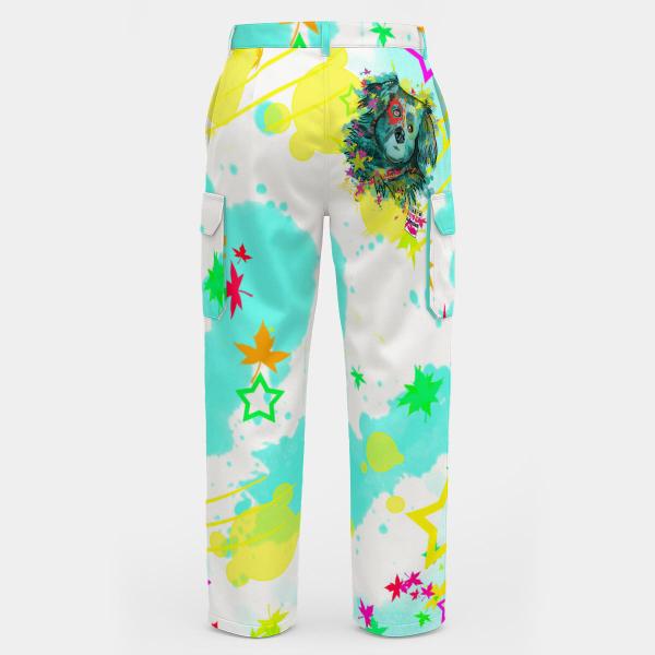 Cargohose mit Krümel - Hose, lang oder kurz, bunt, 100% Polyester, Grösse S-5XL, fester Stoff, Normale Passform, Mischling, Mix, Chihauhau